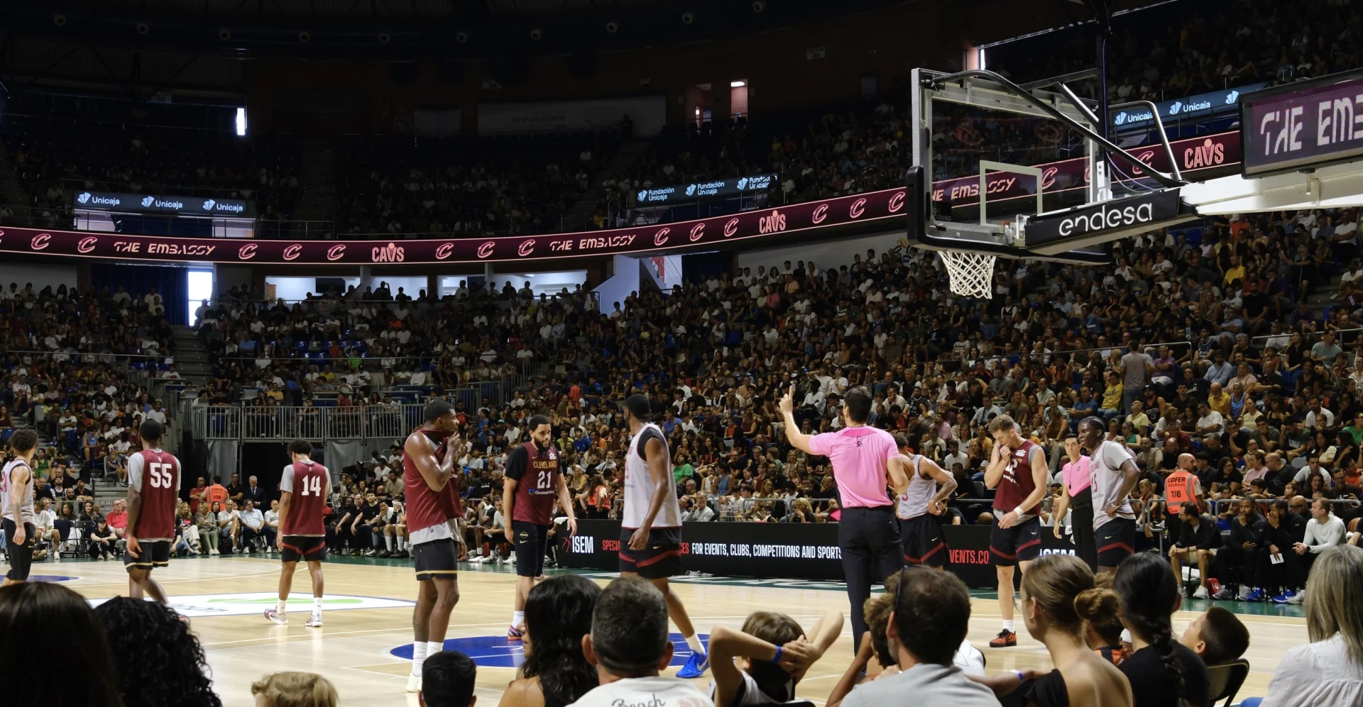ISEM en el scrimmage de los Cleveland Cavaliers en el Martín Carpena