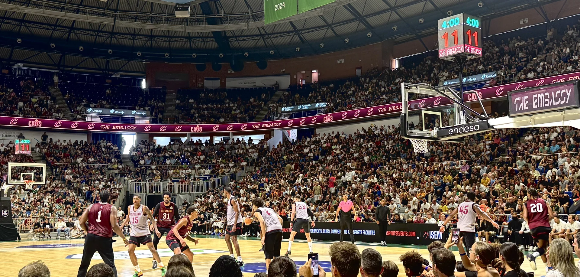 ISEM en el scrimmage de los Cleveland Cavaliers en el Martín Carpena